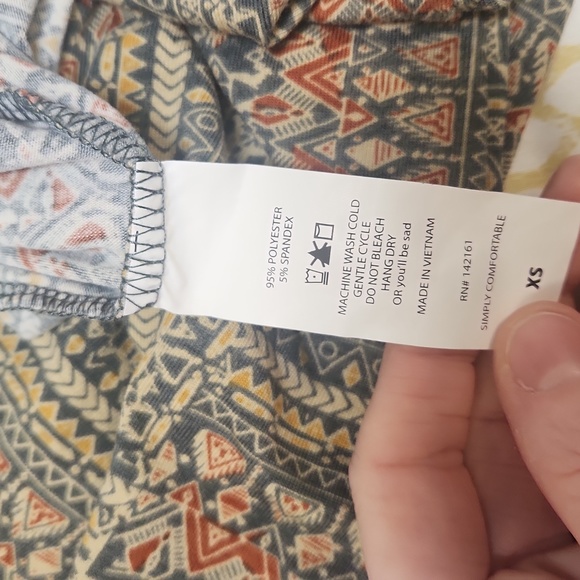 NWT LulaRoe fitted jersey dress, size XS - Picture 7 of 8